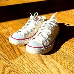 White low rise converse size 2